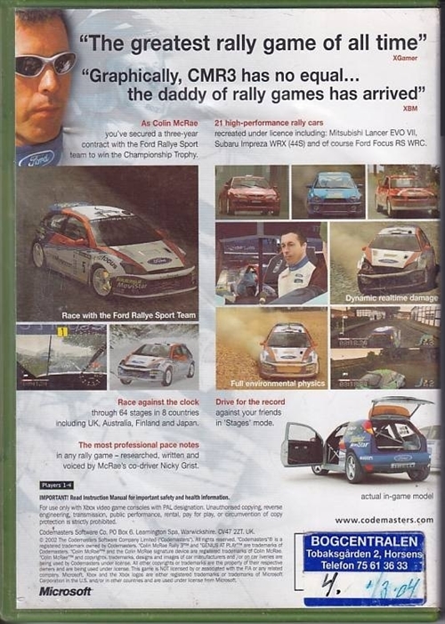 Colin Mcrae Rally 3 - XBOX (B Grade) (Genbrug)